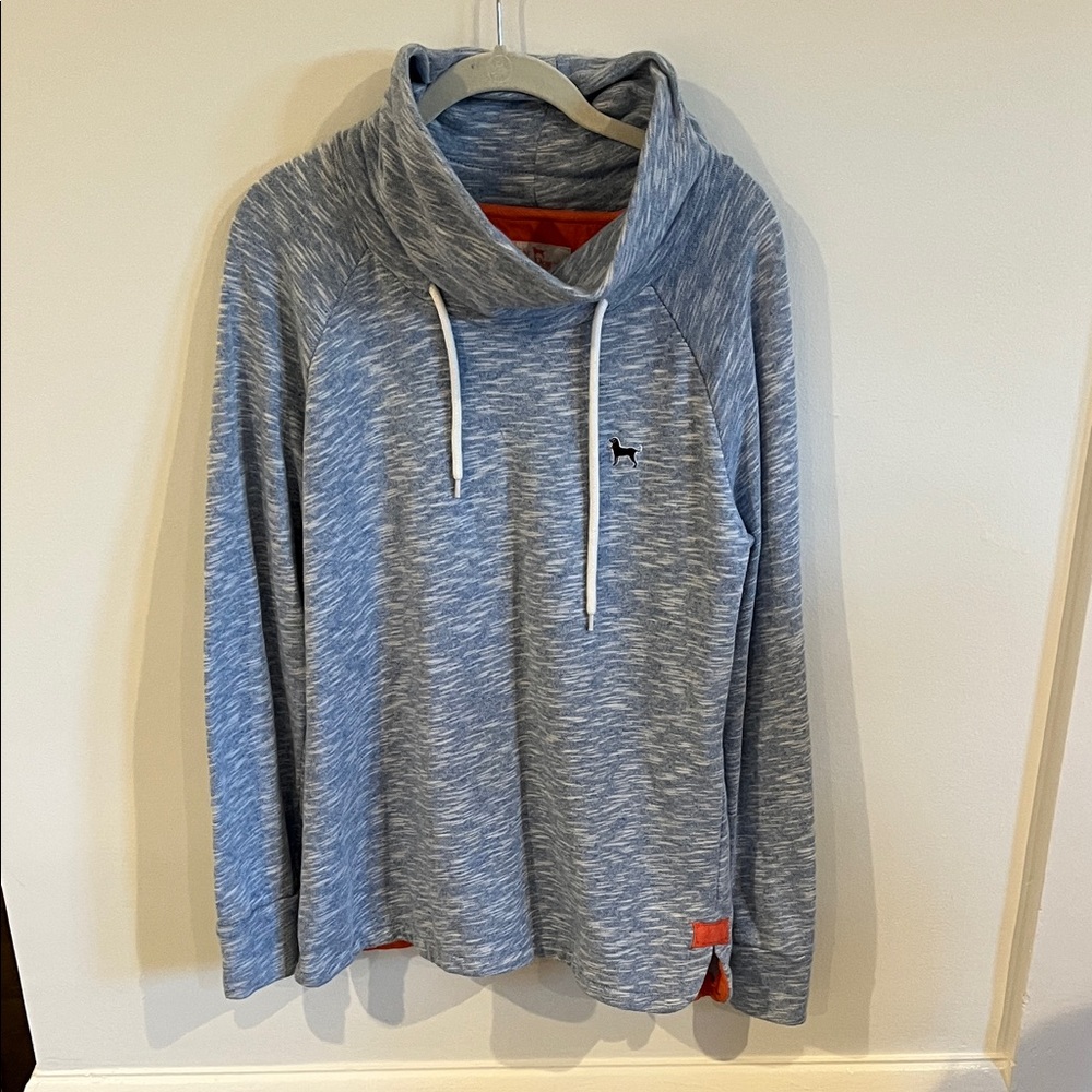 The Black Dog Blue Cowl Neck Sweatshirt